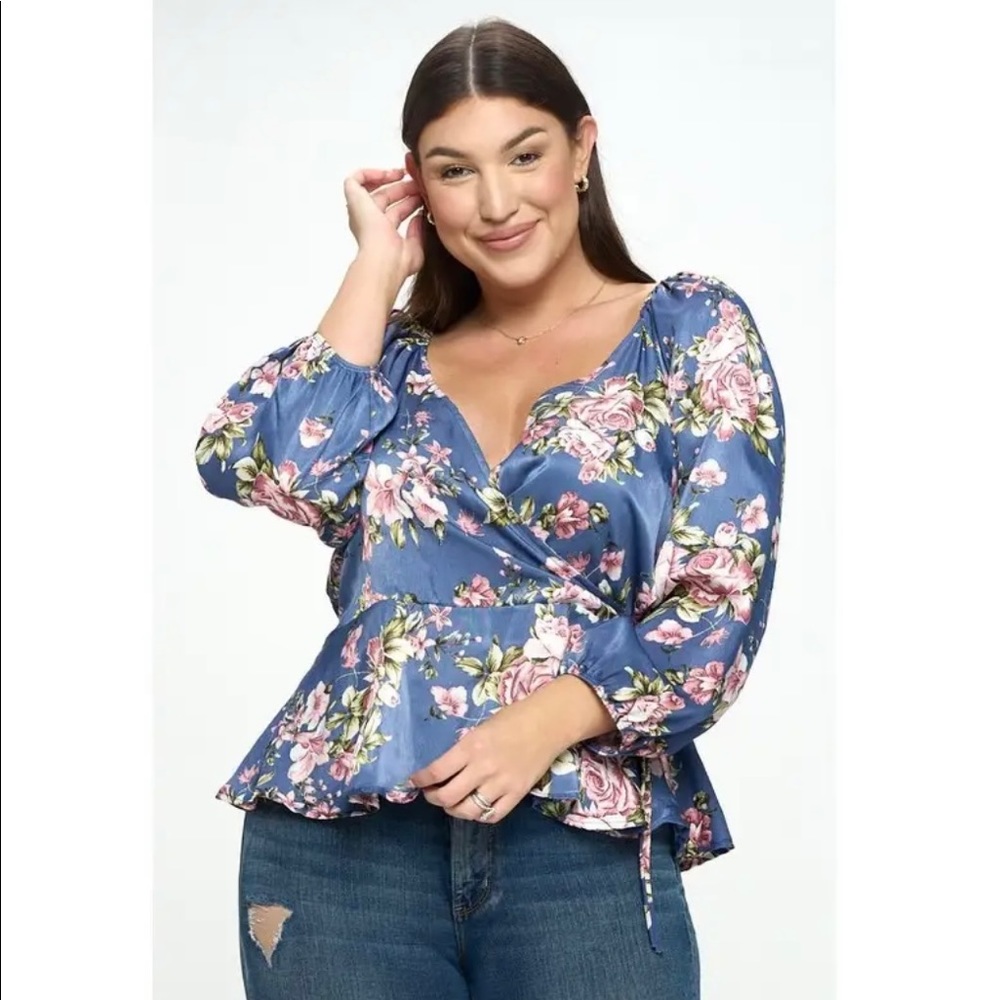 Plus Flower Print Plus Size Baby Doll